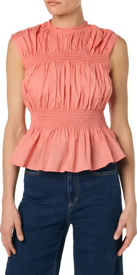 Sleeveless Cotton Voile Peplum Top | Nordstrom Rack