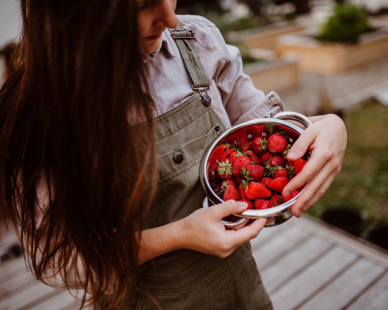 Last strawberries 🍓 Patagonia green overalls 

#LTKSeasonal