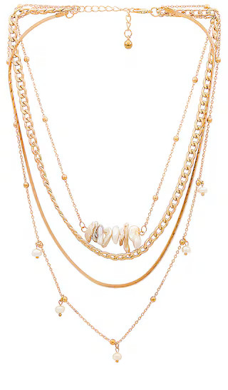 x REVOLVE Pearl Layered Necklace in Gold | Revolve Clothing (Global)