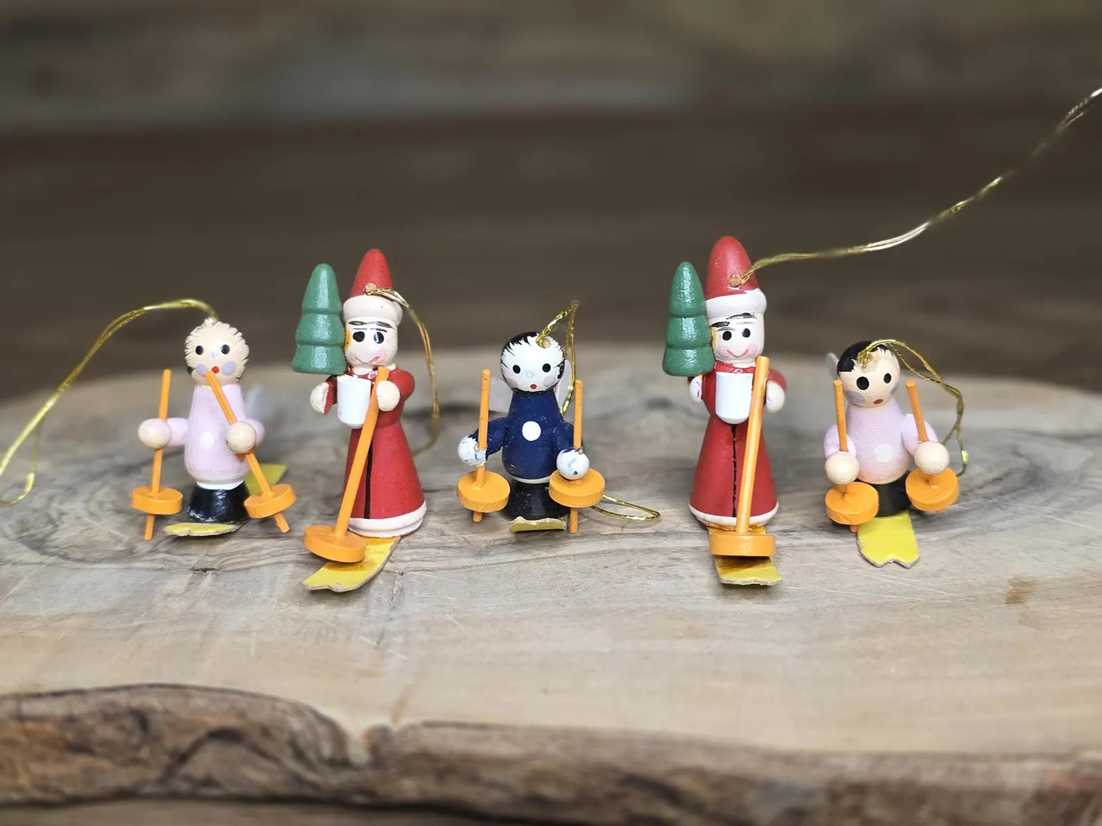 Vintage Wooden German Christmas Ornaments – Choose Your Set - Etsy | Etsy (US)