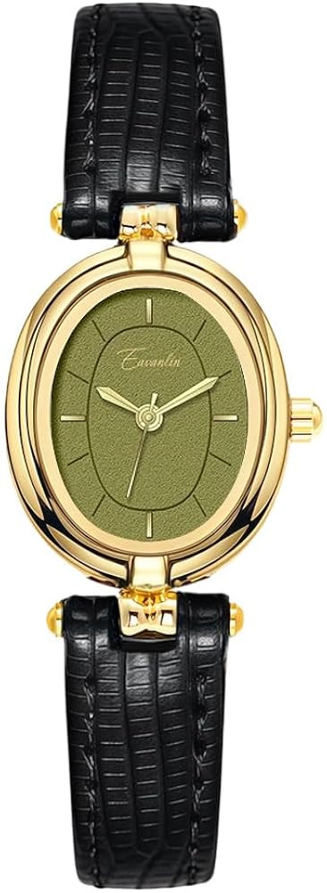 CARLIEN Women's Vintage Fashion Small Gold Oval Quartz Watches | Amazon (US)