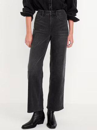 High-Waisted Wow Crop Wide-Leg Jeans | Old Navy (US)