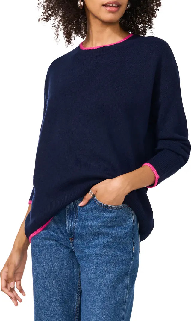 Tipped Crewneck Sweater | Nordstrom