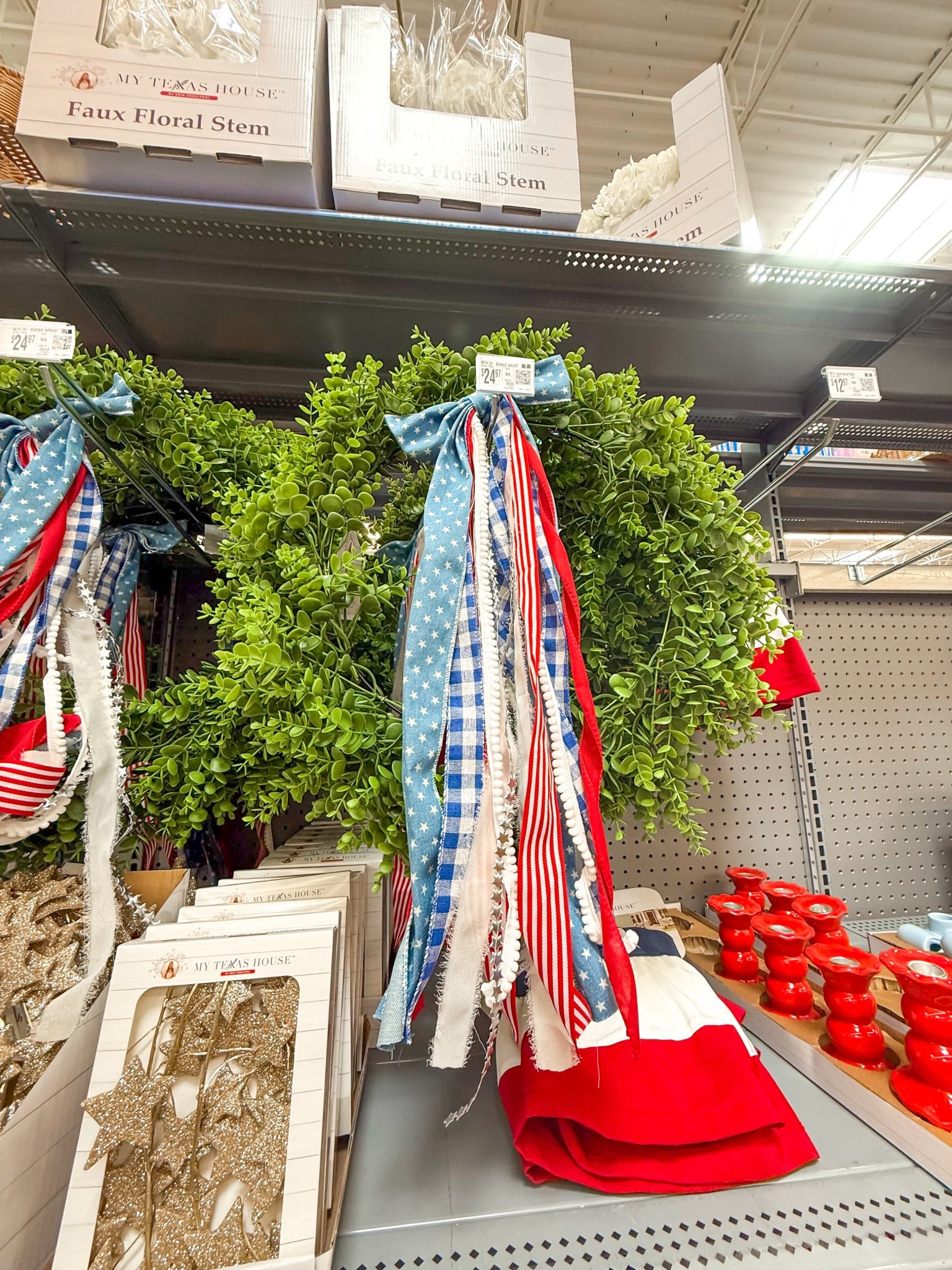 Patriotic home decor - Memorial Day + 4th of July 





My Texas house 
Walmart home
Walmart finds 
Patriotic wreath 
Red white blue 
MDW 

#LTKHome #LTKSeasonal