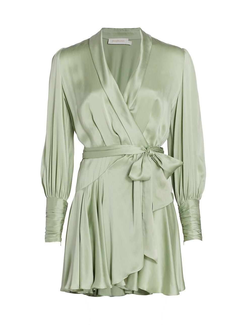 Silk Wrap V-Neck Minidress | Saks Fifth Avenue