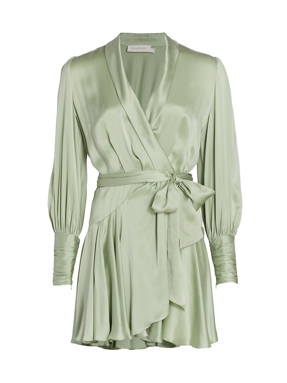 Silk Wrap V-Neck Minidress | Saks Fifth Avenue