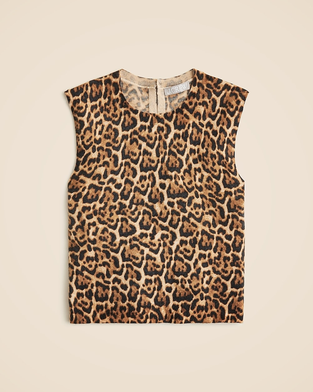 Featherweight cashmere-blend sweater shell in leopard print | J. Crew US
