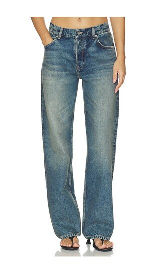 EB Denim Mid Rise Baggy Jean in Blue. - size 24 | Revolve Clothing (Global)