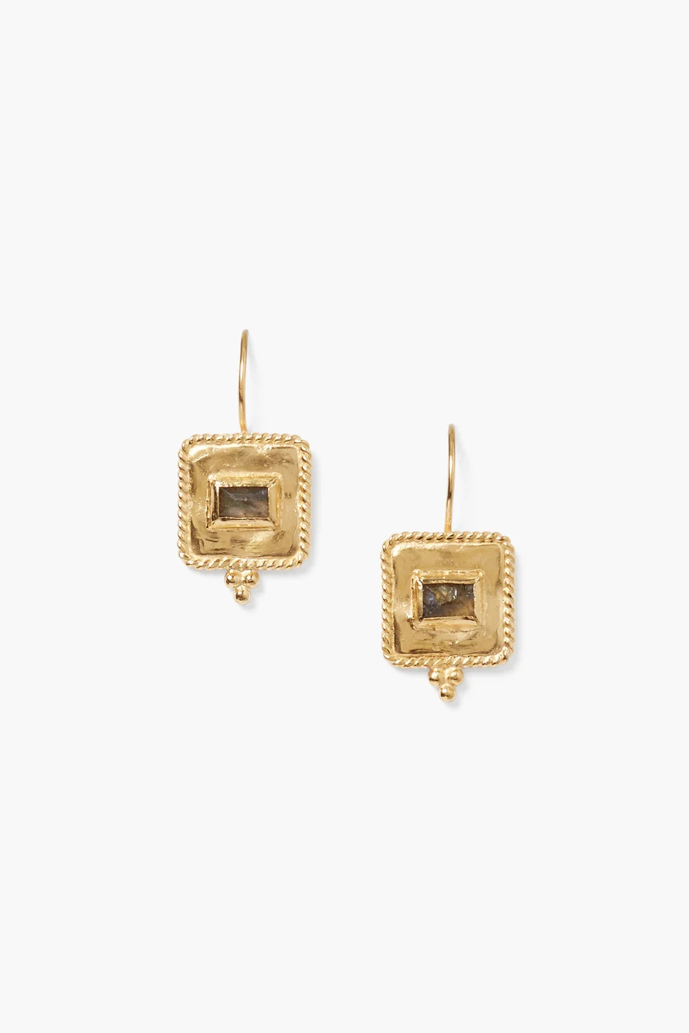 Pilar Earrings Gold Labradorite | Shop.app