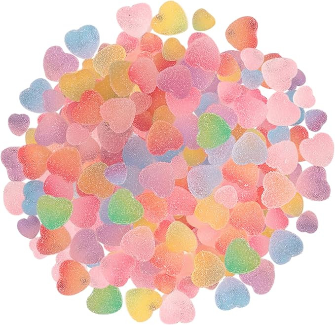 DIYOMR 60Pcs Cute Candy Resin Charm Flatback Fake Candy Beads Bulk Nail Embellishments, Heart/Sta... | Amazon (US)