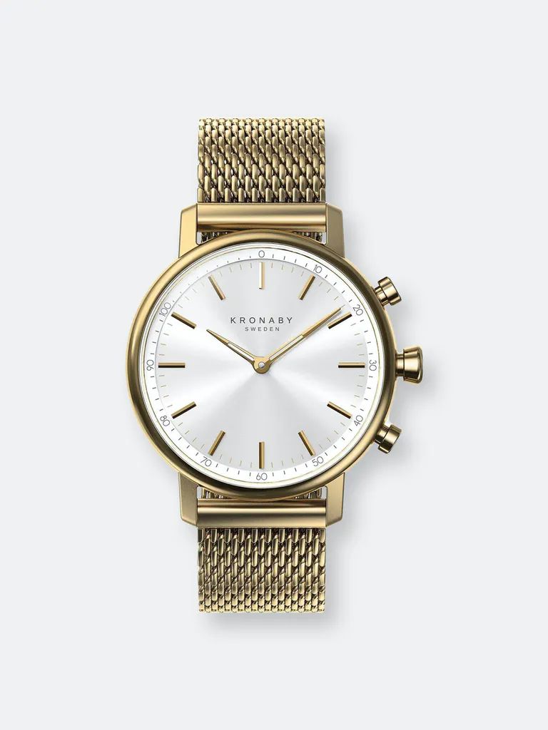 Kronaby Carat S0716-1 Gold Stainless-Steel Automatic Self Wind Smart Watch | Verishop