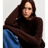 Women's Dark Brown Crew Neck Jumper New Look | New Look (UK)