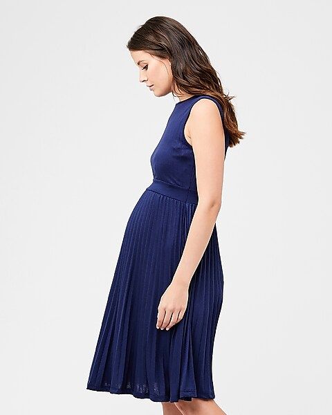 Ripe Maternity Pleated Midi Dress | Express