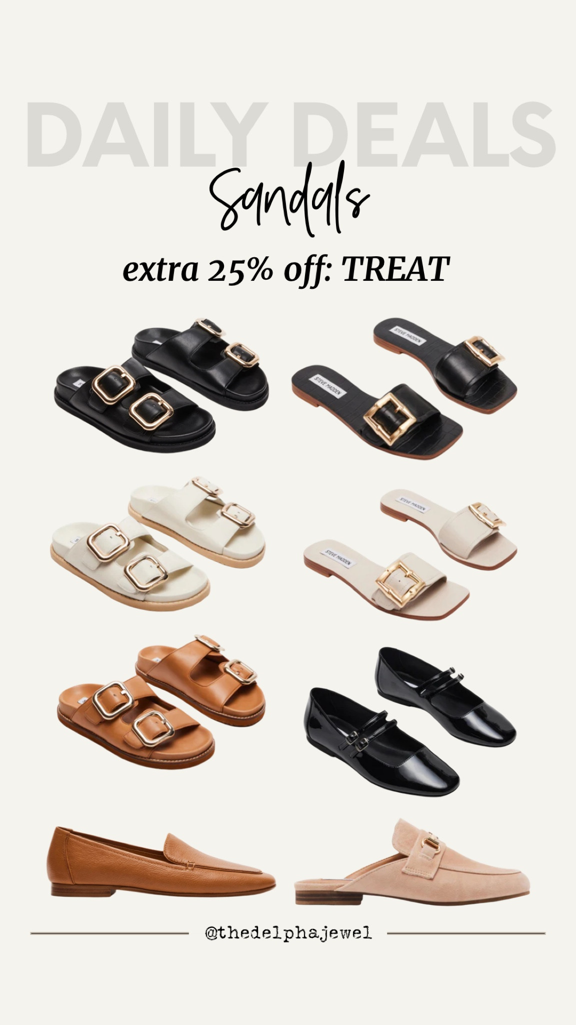 Save 25% off select styles at Steve Madden this weekend with code: TREAT



#LTKshoecrush #LTKstyletip #LTKsalealert