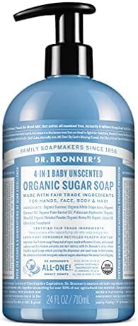 Dr. Bronner’s - Organic Sugar Soap (Baby Unscented, 24 Ounce) - Made with Organic Oils, Sugar a... | Amazon (US)