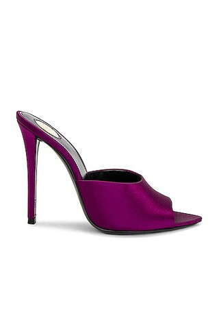 Saint Laurent Goldie Mule Sandal in Cyclamen - Purple. Size 36.5 (also in 36, 37, 37.5, 39, 39.5). | FWRD 