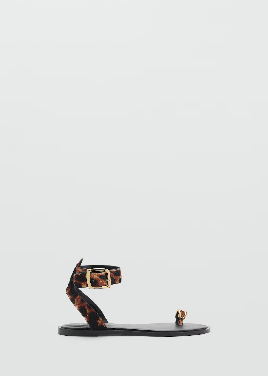 Animal-print leather sandals - Women | MANGO USA | Mango (US/MX/AU)