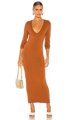 L'Academie Deena Maxi Dress in Brown from Revolve.com | Revolve Clothing (Global)