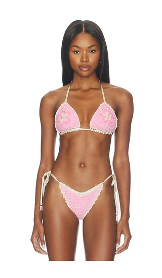 Capittana Trinidad Flower Top in Pink. - size M | Revolve Clothing (Global)