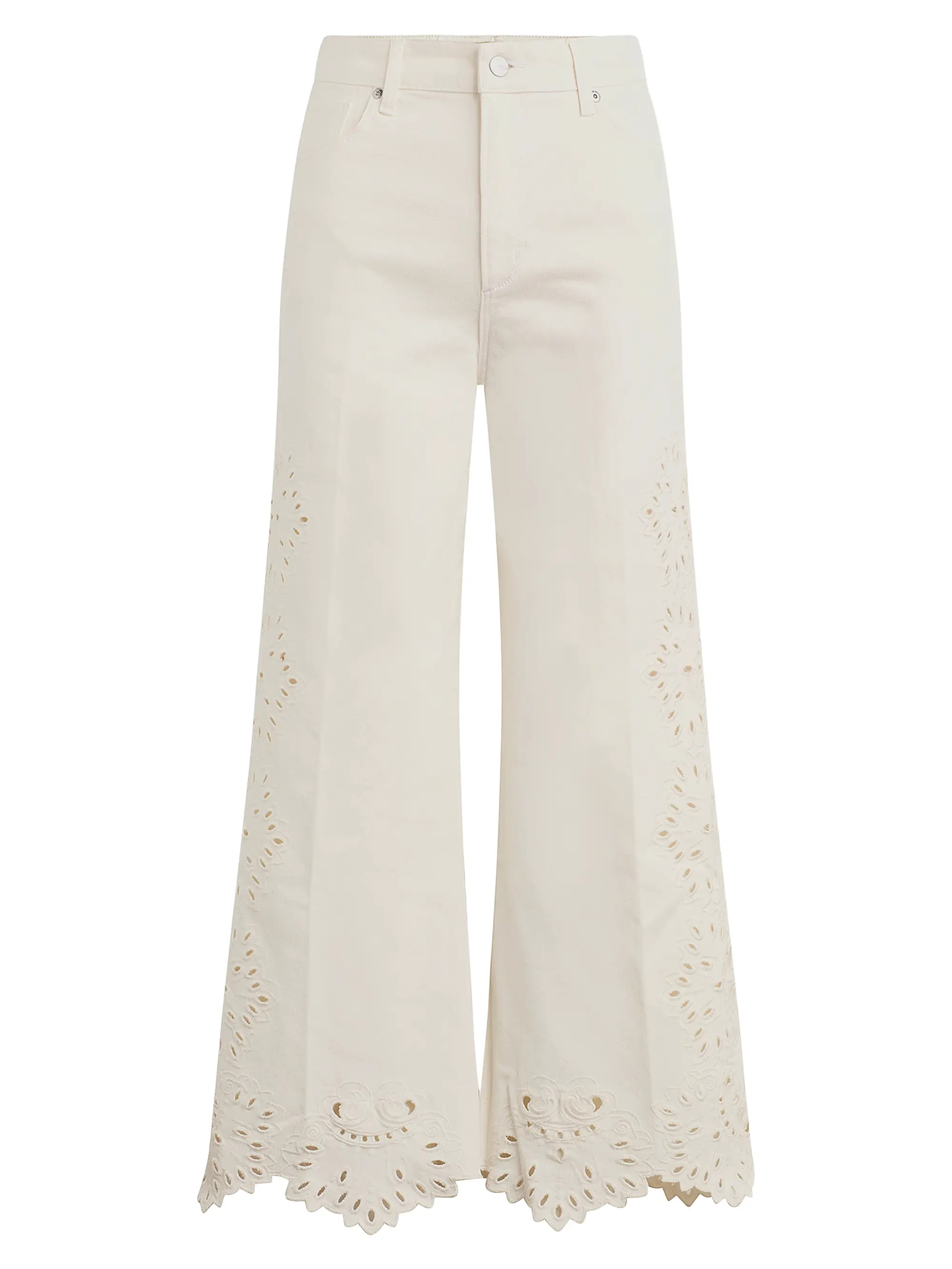 Joe's Jeans Mia Stretch-Cotton Wide-leg Ankle Jeans | Saks Fifth Avenue | Saks Fifth Avenue