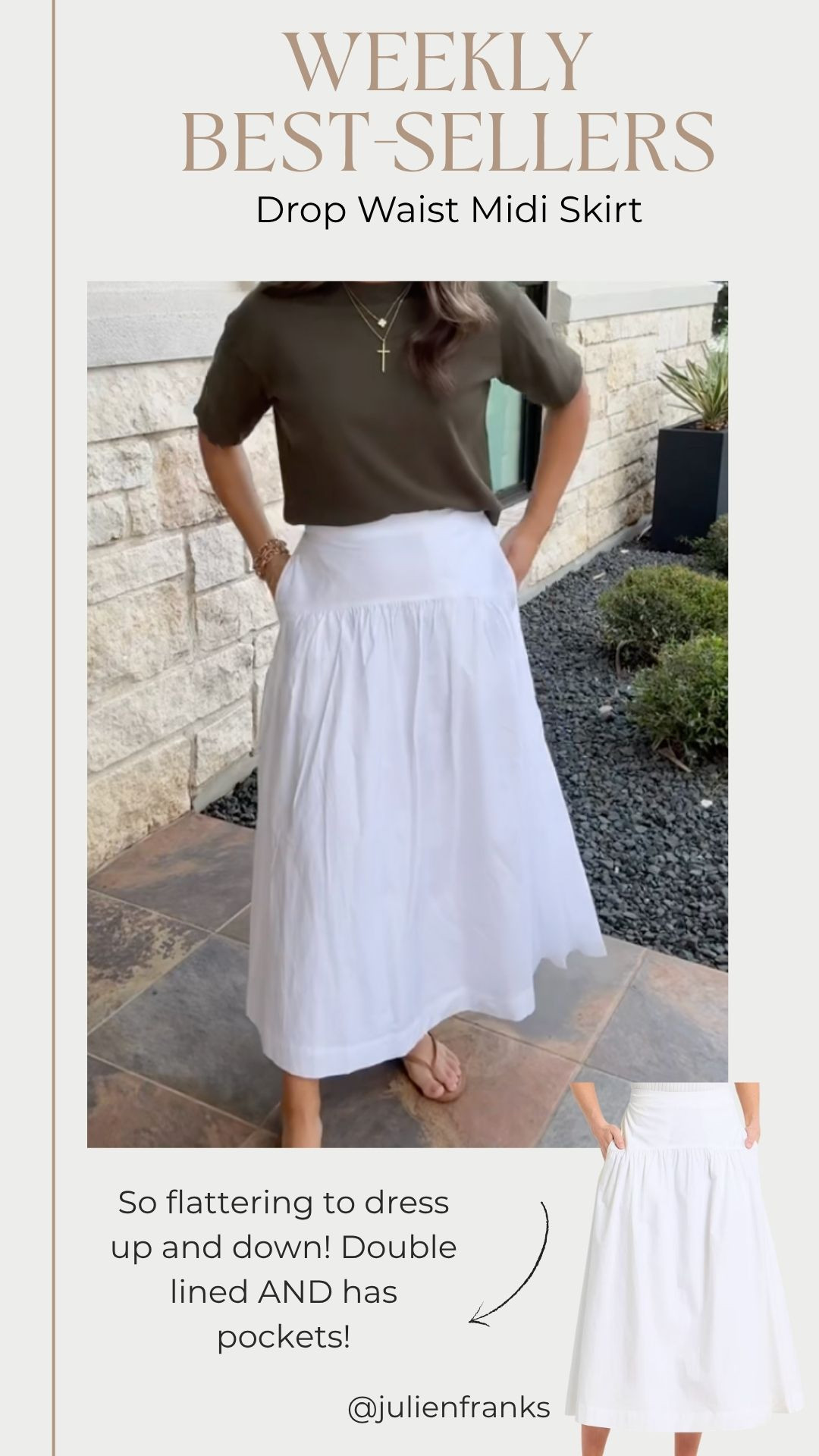 This double lined drop waist skirt is so flattering and can be dressed up or down! 

 

#LTKdayinmylife #LTKgrwm #LTKootd