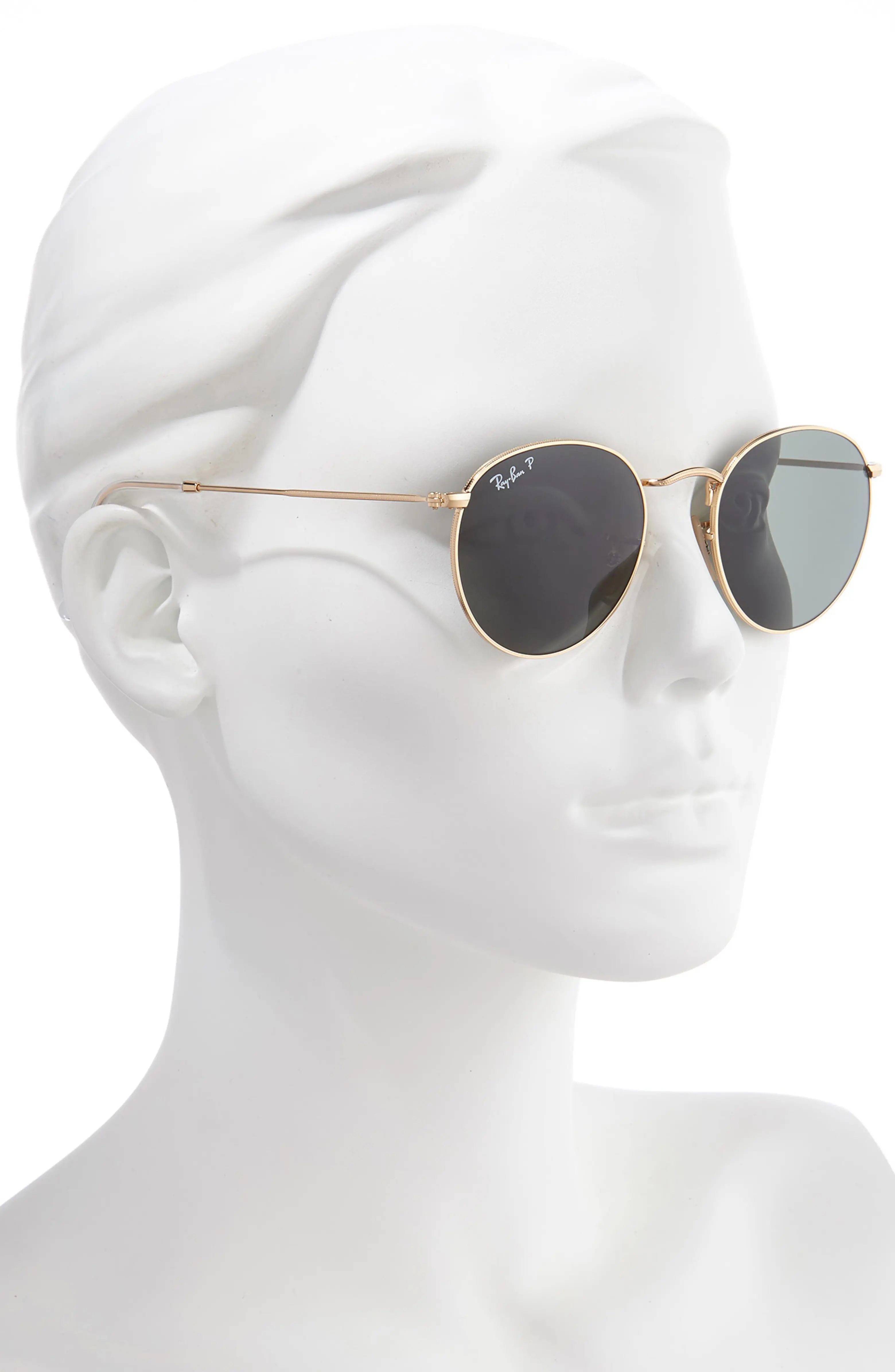 50mm Retro Inspired Round Metal Sunglasses | Nordstrom