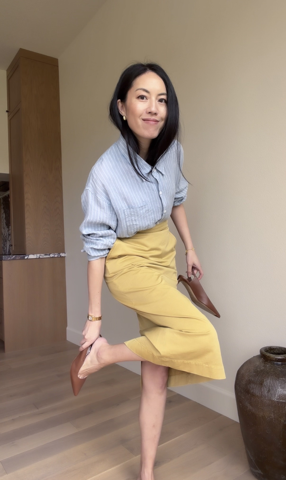 It’s nothing “new,” but after several years of wearing my blouses unbuttoned at the top, it feels fresh and new to button it all the way up again! An easy styling change to make for the season ahead.

#classicstyle
#summeroutfit
#summerworkwear
#springstyle
#longskirt



#LTKgrwm #LTKSeasonal #LTKootd