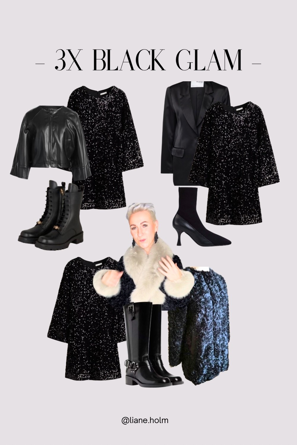 ✨ Black Sparkle, Three Styles

Ein Kleid – drei völlig unterschiedliche Vibes. Von cool & casual bis chic & elegant zeigt dieses schwarze Paillettenkleid, wie vielseitig ein All-Black Look sein kann. Welcher Style ist dein Favorit?”

#BlackGlam #LTKStyle #Over50Style #HolidayLooks #AllBlackEverything

#LTKstyletip #LTKshoes #LTKpartywear