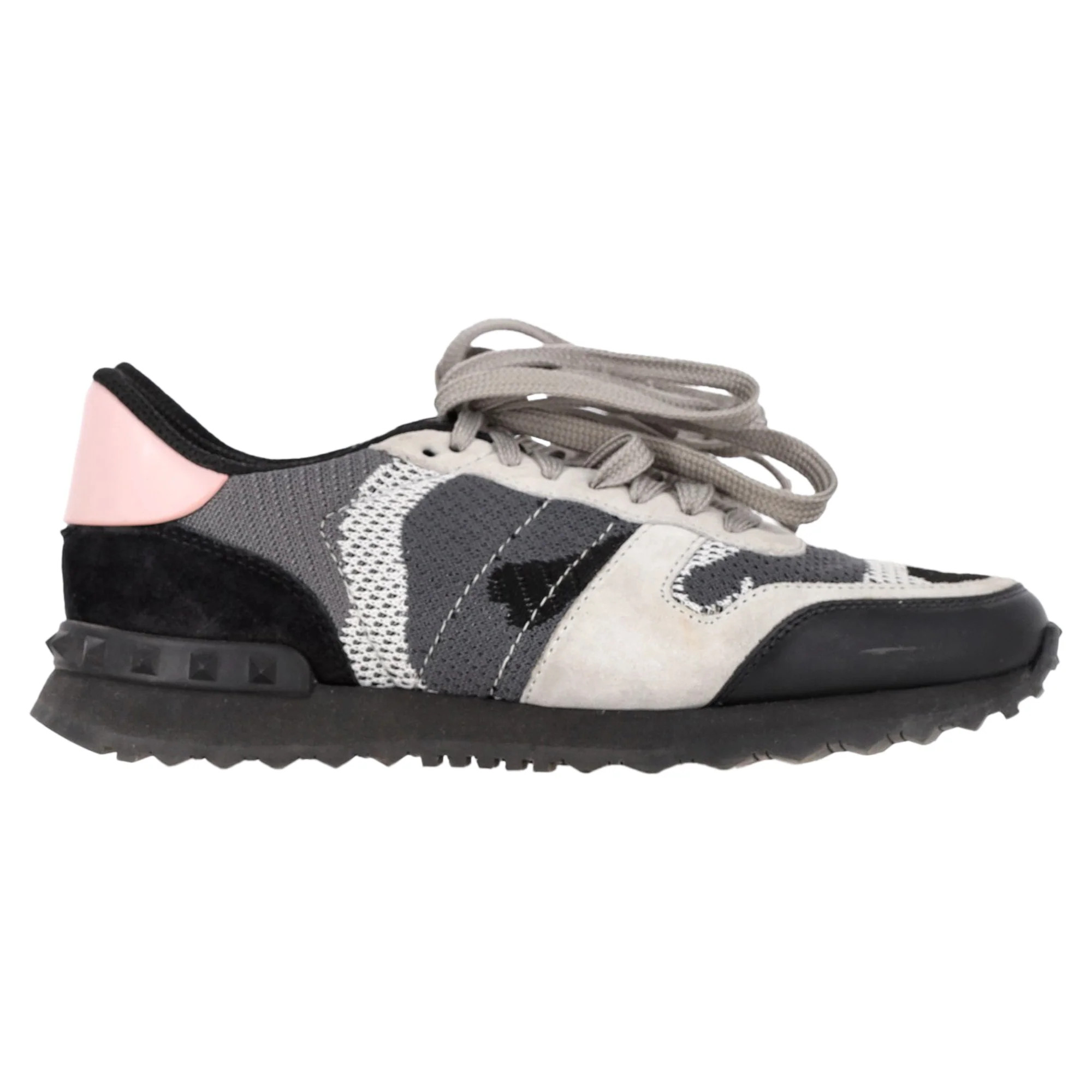 Valentino Garavani Rock Runner Camo in Multicolor Calfskin Leather | Shop Simon