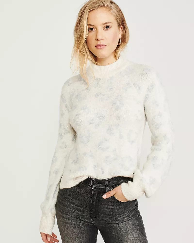 Mock Neck Cable Sweater | Abercrombie & Fitch US & UK