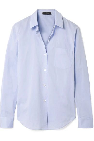 Theory - Perfect Cotton Shirt - Light blue | NET-A-PORTER (UK & EU)