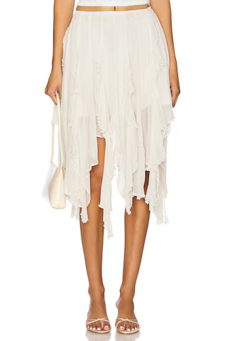 Free People Susanna Midi Skirt in White Alyssum from Revolve.com | Revolve Clothing (Global)