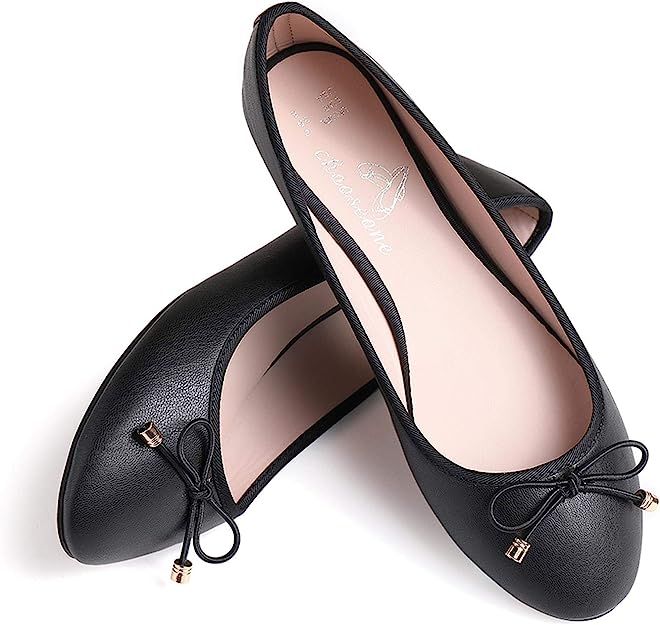 Women Ballet Flats Comfortable Classic Simple Casual Slip-on Round Toe Walking Shoes,Gift for Lo... | Amazon (US)