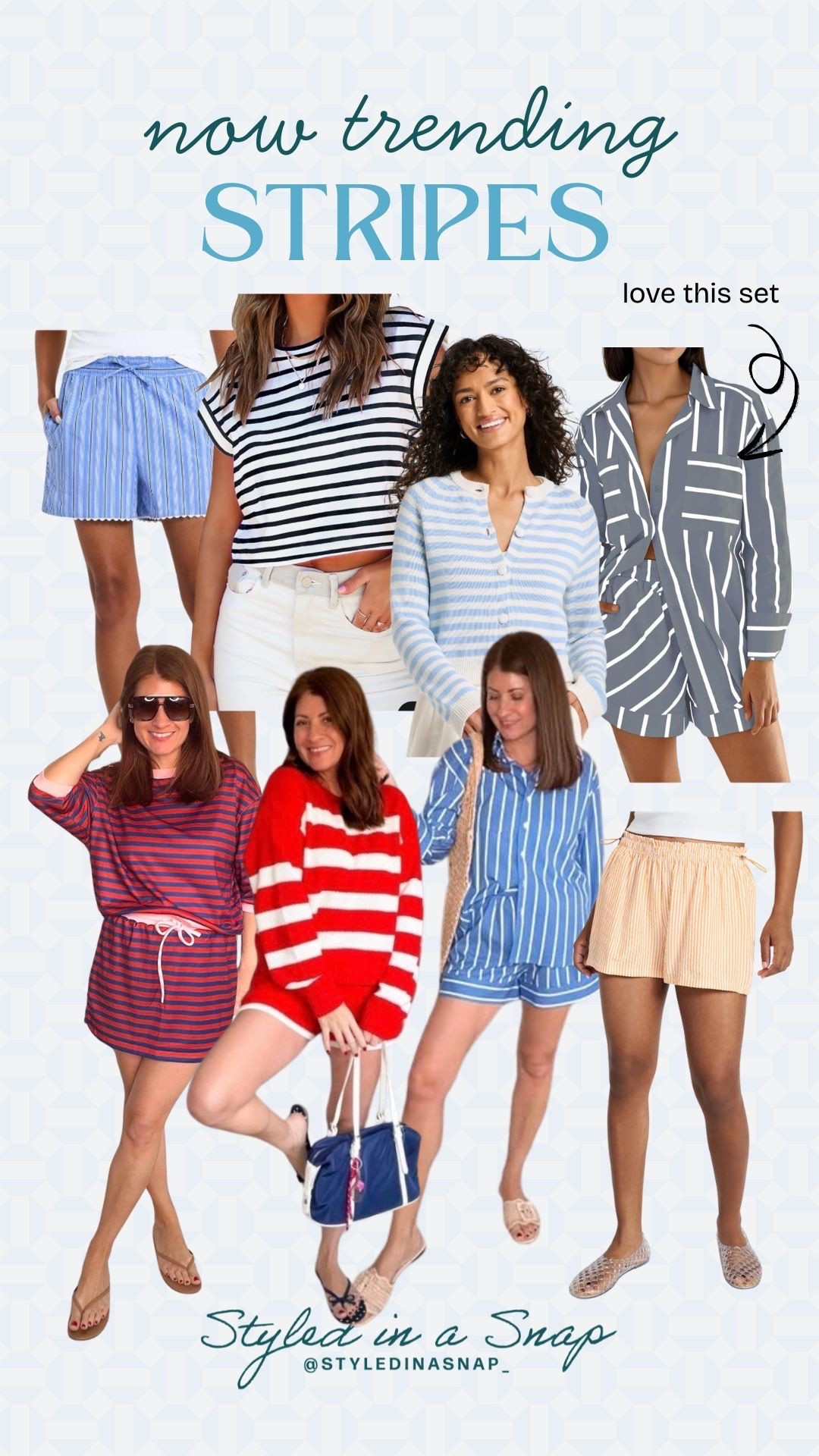 Stripes are trending right now and these looks are so cute! I love these affordable sets that come in multiple colors. This red striped set from Walmart continues to sell out, so grab it while you can. These lightweight shorts are adorable with a basic tee, but also work great over your suit for a beach day.
Stripes for spring, canary yellow striped shorts

#LTKOver40 #LTKSeasonal #LTKSaleAlert