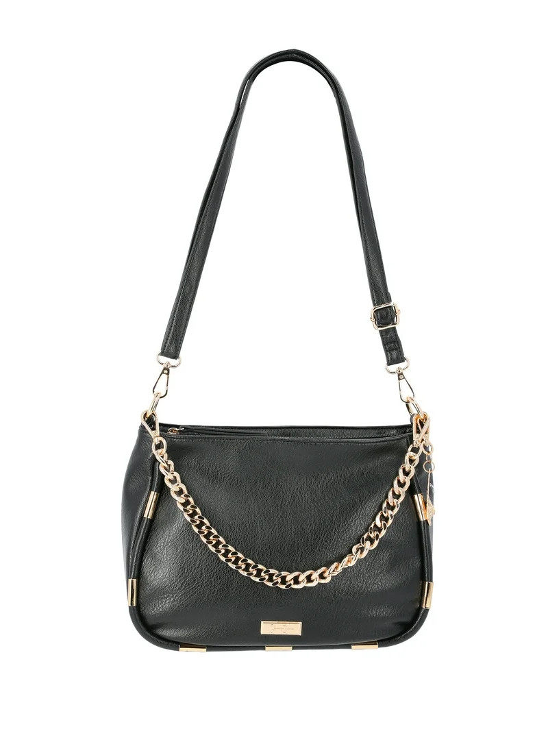 Jessica Simpson Women's Sadie Shoulder Bag, Meteorite Black | Walmart (US)