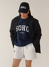 Navy Boucle Logo Sustainable Sweatshirt – Soho | 4th & Reckless
