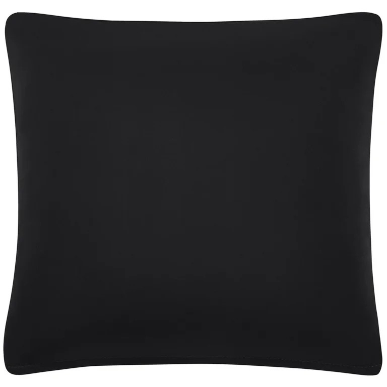Unique Bargains Solid Couch Traditional Square Decorative Throw Pillow Cover, 18" x 18", Black | Walmart (US)