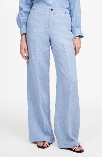 Zoe Relaxed Wide Leg Linen Pants | Nordstrom