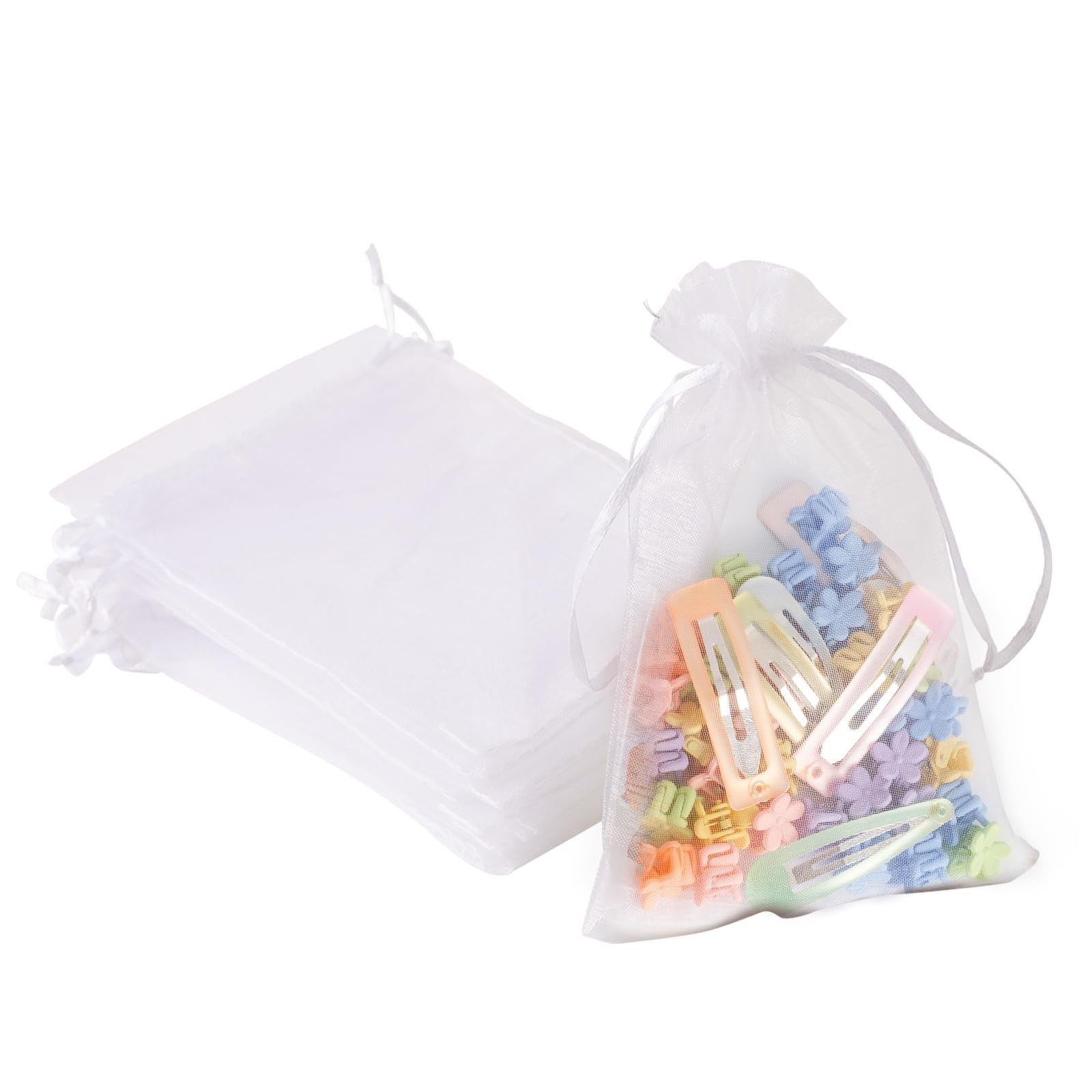 Amazon.com: YHJZ 50PCS Organza Bags, 4x6 inches (10x15cm) Small Mesh Bags drawstring, Jewelry Gif... | Amazon (US)
