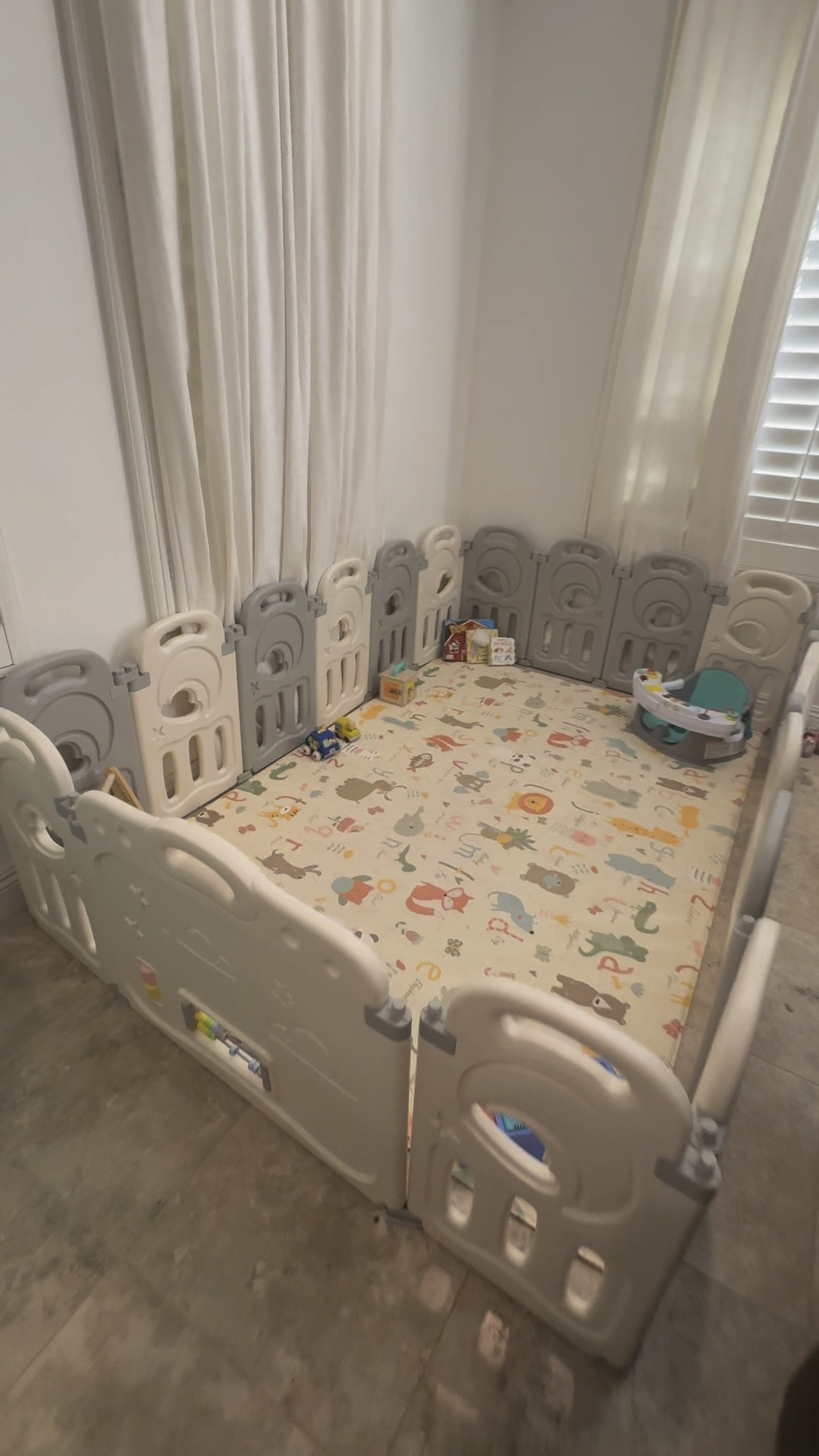 Create the perfect baby play area in your home, for your playroom, or in your baby’s nursery. I love this cute baby safety gate and soft playmat. I also rotate toys each week so baby doesn’t get bored!

#LTKHome #LTKBaby #LTKBump