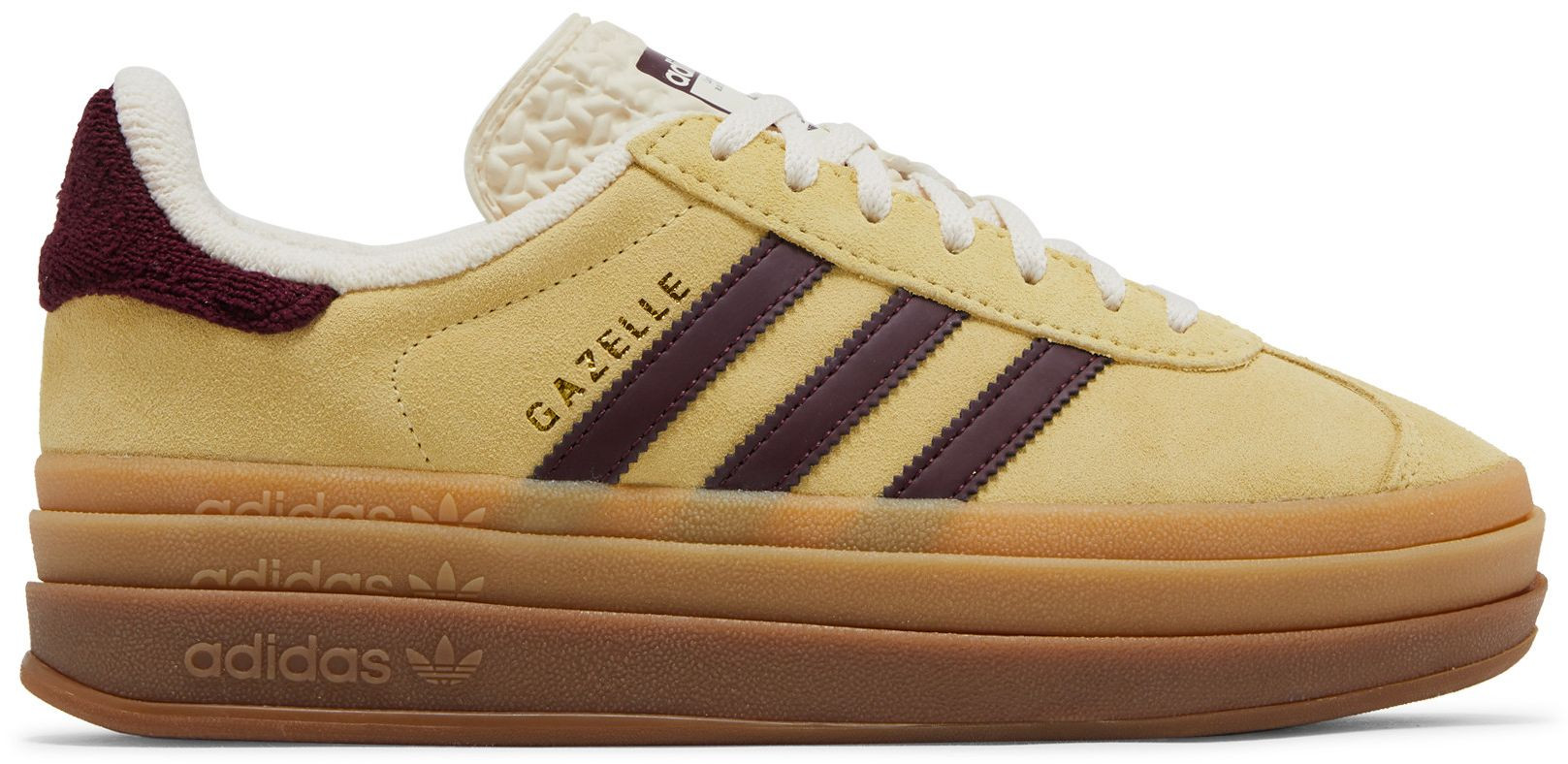 Wmns Gazelle Bold 'Almost Yellow Maroon' | GOAT