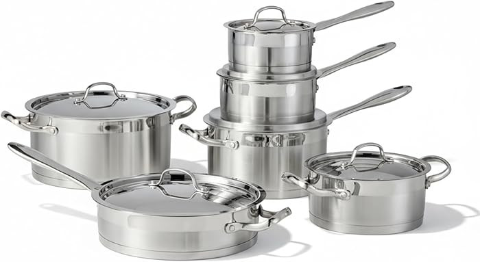 Lagostina Moderna 12-Piece Stainless Steel Cookware Set, Commercial Capsule Base, Induction Safe ... | Amazon (CA)