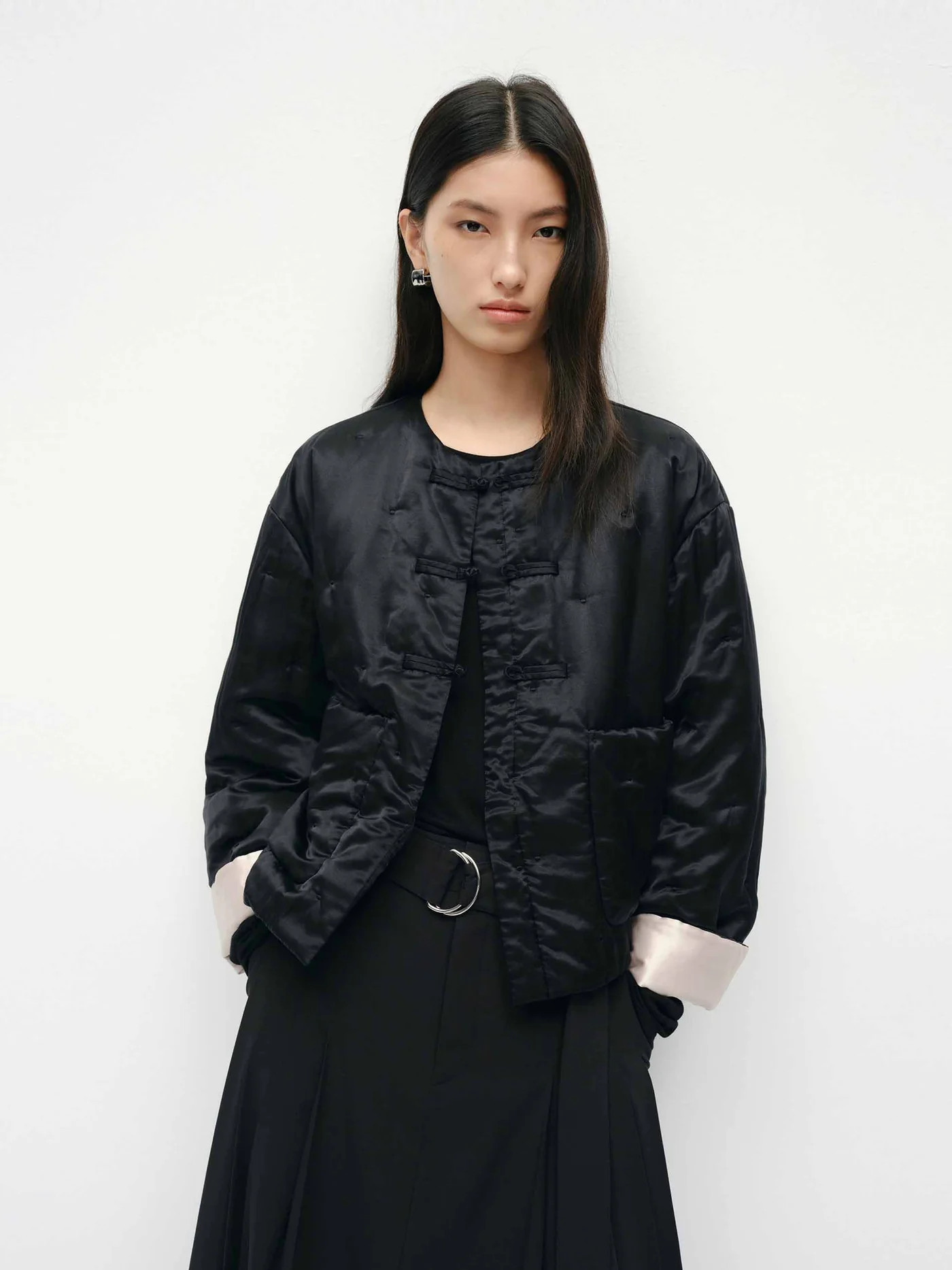 MO&Co. Women's Silk Blend Quilted Coat | MO&Co.