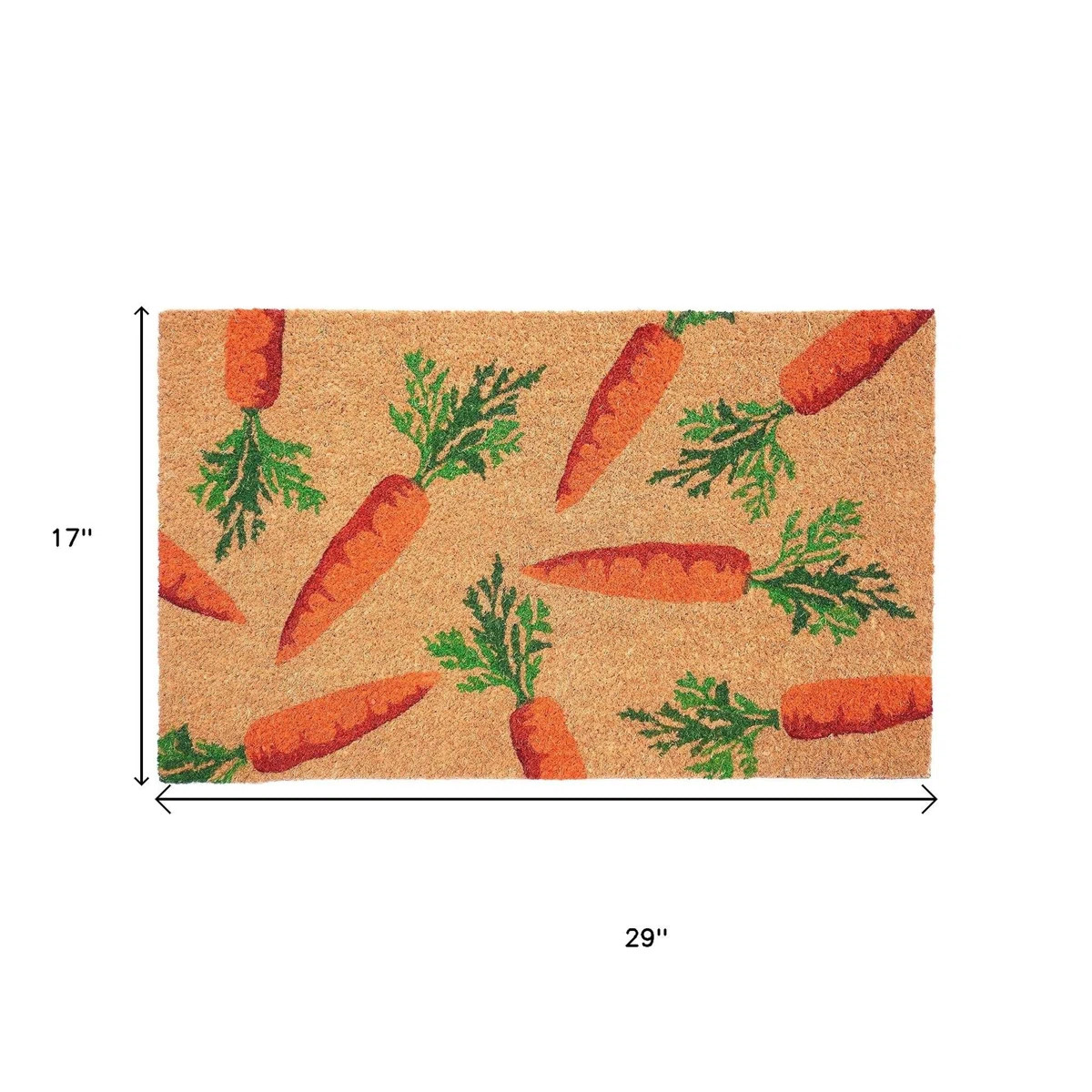 17" X 29" Natural And Orange Easter Carrots Coir Outdoor  Door Mat | Wayfair North America