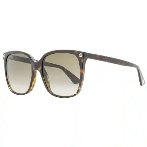 Gucci 003 Womens Havana 57 mm Sunglasses | Overstock