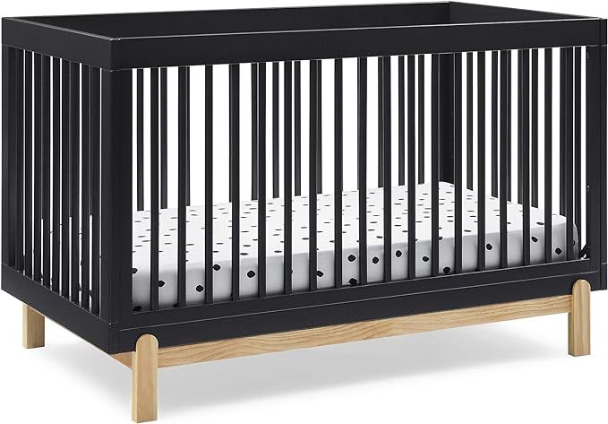 Poppy 4-in-1 Convertible Crib, Greenguard Gold Certified, Midnight Grey/Natural | Amazon (US)