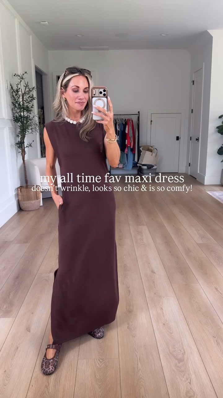 my all time favorite maxi!! this brown is perfect for fall 🤎 
I am 5’2 & wearing the xsmall!

#LTKootd #LTKPetite