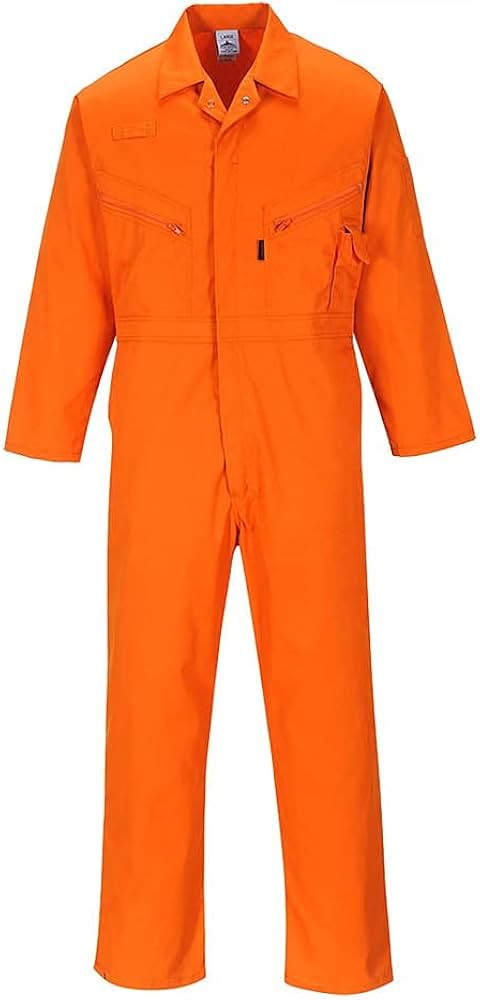 Portwest C813 Men's Liverpool Lightweight Safety Coverall Boiler Suit Overalls Orange, Large | Amazon (UK)