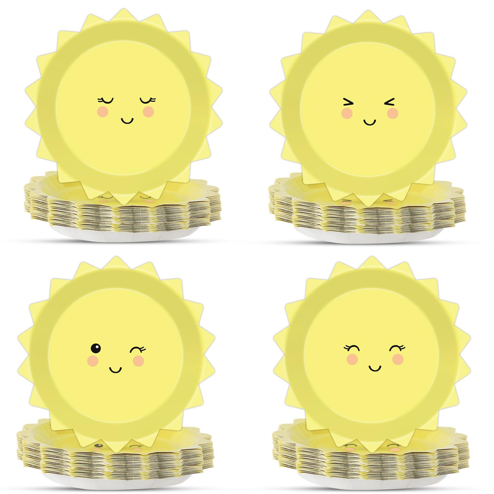 48 Pcs Yellow Sunshine Party Plates First Trip Around The Sun Paper Plates Sunshine Dinner Plates... | Amazon (US)