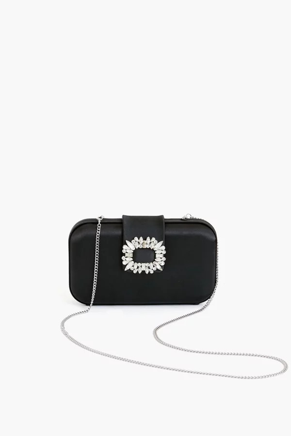Black Emmy Crystal Trim Clutch | Tuckernuck (US)